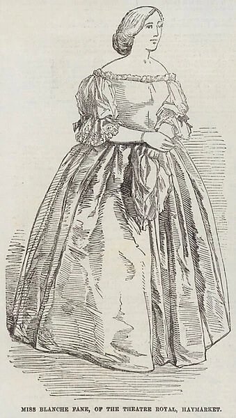 Miss Blanche Fane, of the Theatre Royal, Haymarket (engraving)