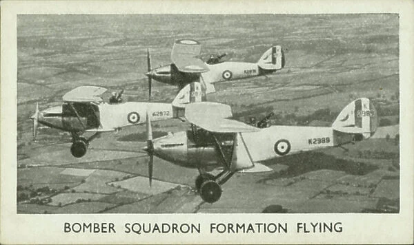 Modern armaments, 1938: Bomber Squadron Formation Flying (b / w photo)