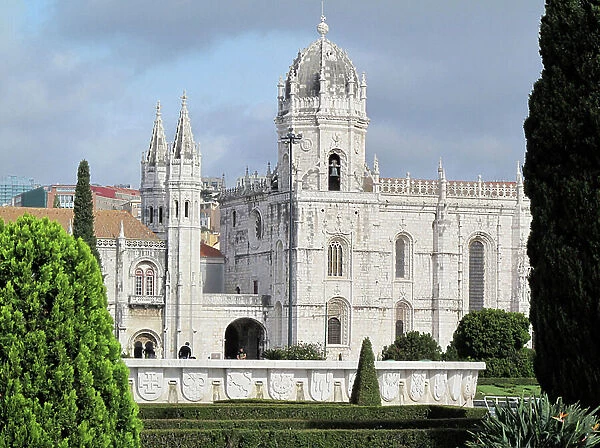 Monastery of Hieronymites, monastery of Jeronimos (Saint Jerome) built between 1501 and 1571 (late Gothic, renaissance). Belem district, Lisbon, Portugal. Photography 2010