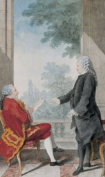 Monsieur de Montule and Monsieur Le President d Albertas (chalk