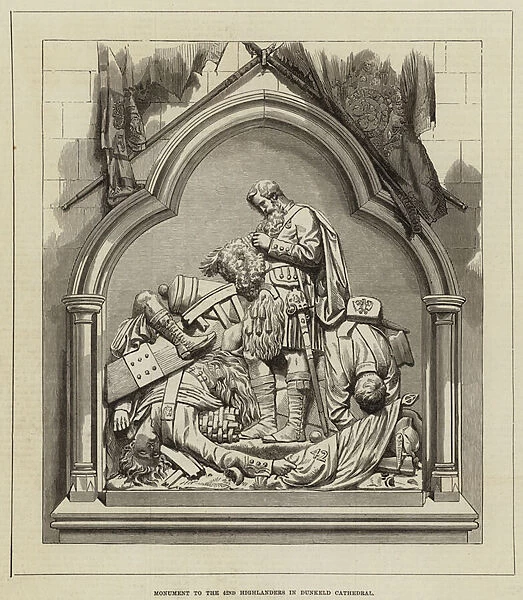 Monument to the 42nd Highlanders in Dunkeld Cathedral (engraving)