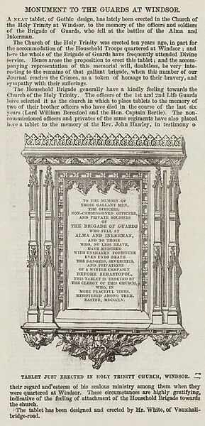 Monument to the Guards at Windsor (engraving)