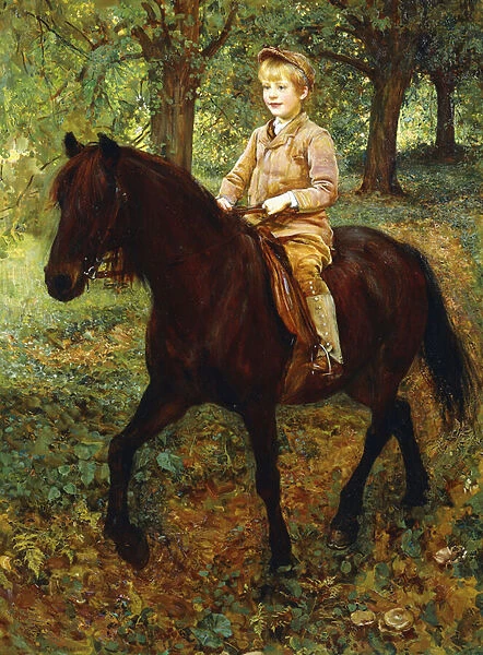 The Morning Ride (oil on canvas)