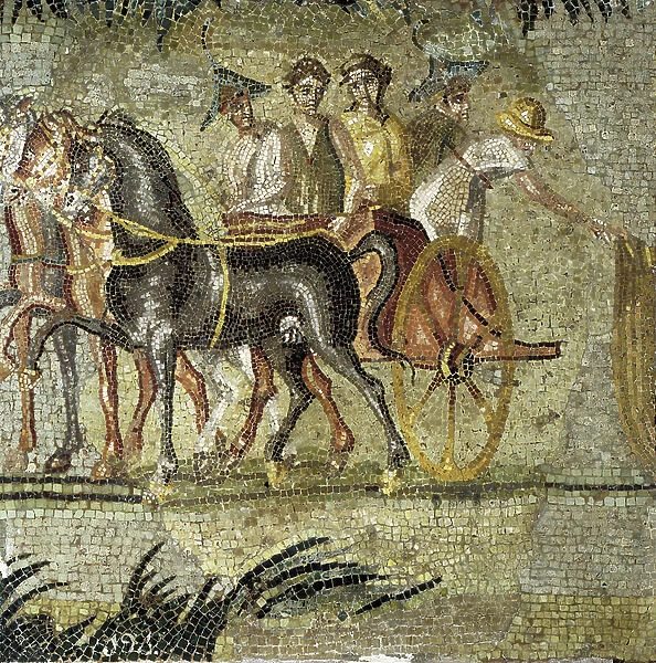 Mosaic with circus scene. 310 (mosaic)