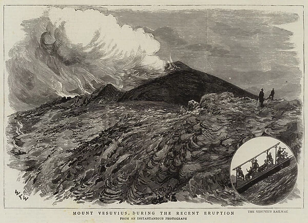Mount Vesuvius during the Recent Eruption (engraving)