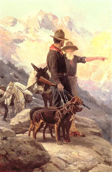 The Mountain Hunt, 1917 (oil on canvas)
