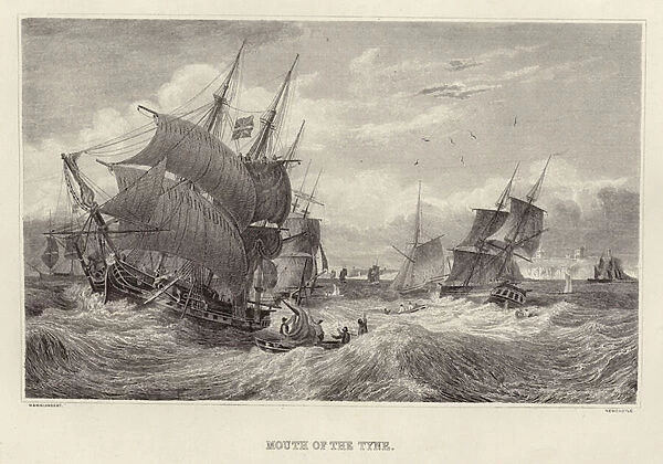 Mouth of the River Tyne, Northumberland (engraving)