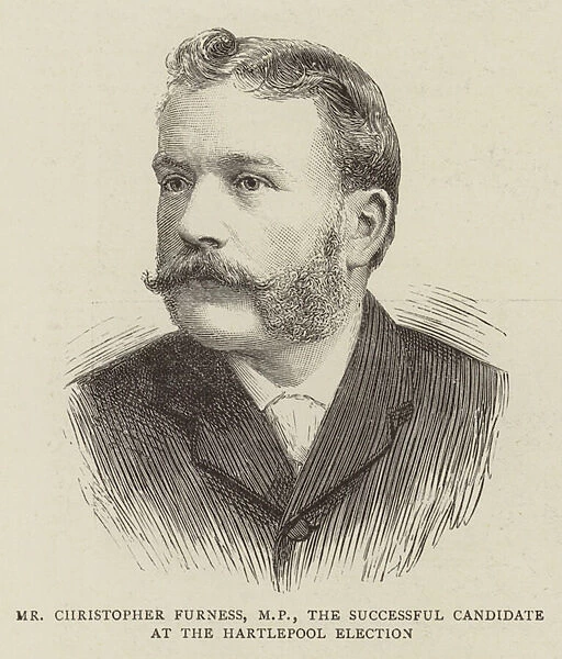 Mr Christopher Furness, MP, the Successful Candidate at the Hartlepool Election (engraving)