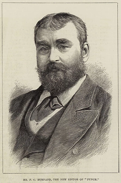 Mr F C Burnand, the New Editor of 'Punch'(engraving)