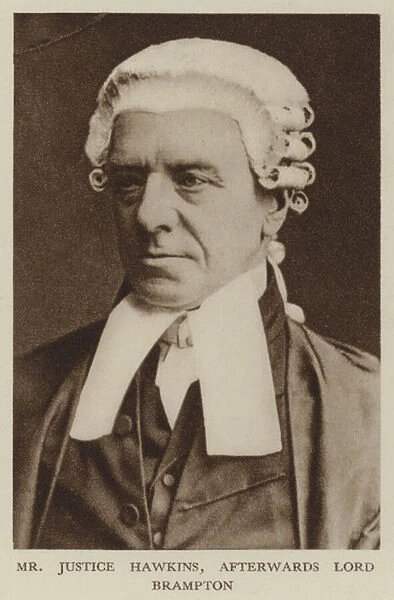 Mr Justice Hawkins, afterwards Lord Brampton (b  /  w photo)