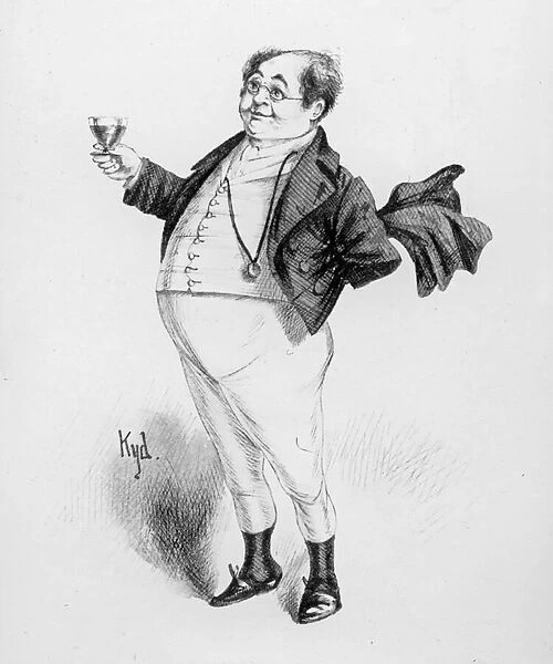 Mr. Pickwick, a character from The Pickwick Papers by Charles Dickens (litho)