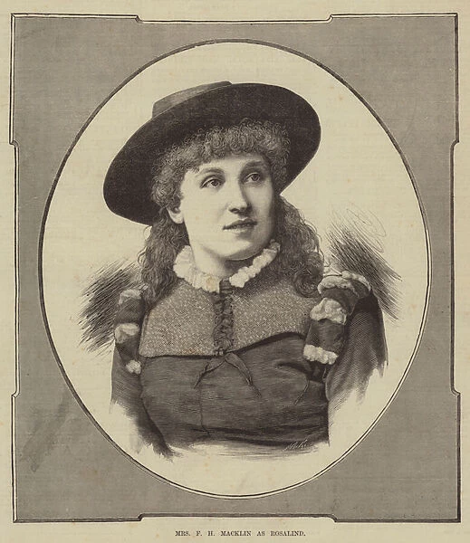 Mrs F H Macklin as Rosalind (engraving)