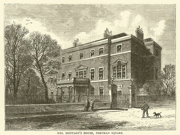 Mrs Montagus House, Portman Square (engraving)