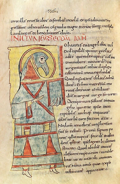 Ms 8 f. 95v St. John the Evangelist (vellum)