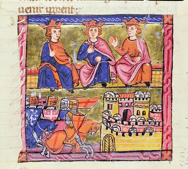 Ms 828 f. 189r Council of Acre and the Siege of Damascus, Second Crusade