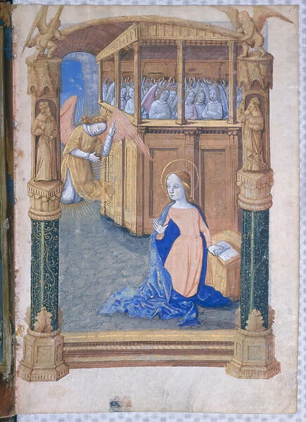 Ms Lat. Q. v. I. 126 fol. 12v The Annunciation, from Book of Hours of Louis d