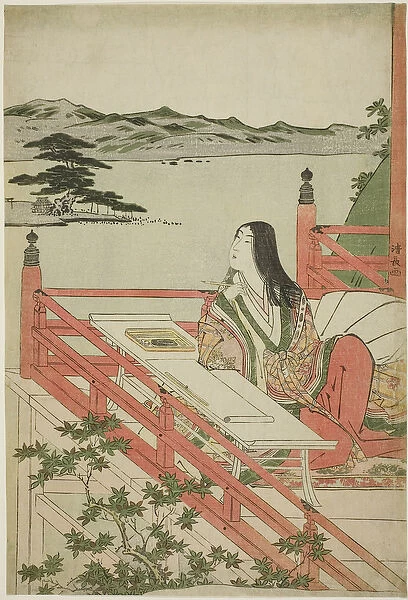 Murasaki Shikibu, 1779-1789 (color woodblock print; oban)