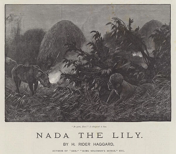 Nada the Lily, by H Rider Haggard (engraving)