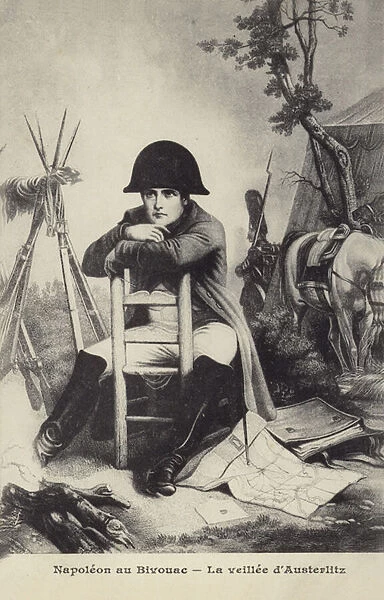 Napoleon au Bivouac (litho)