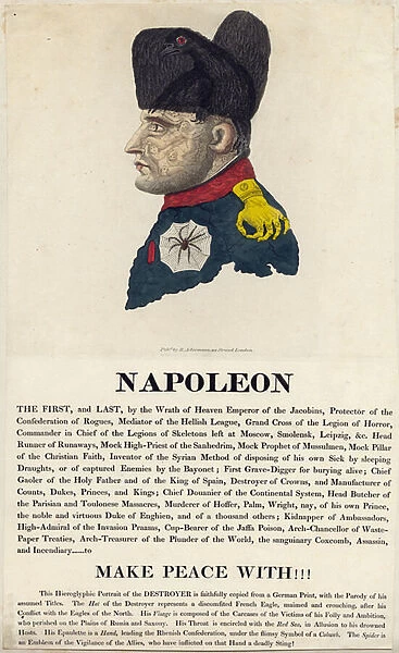 NAPOLEON -MAKE PEACE WITH !! 1813 (engraving)