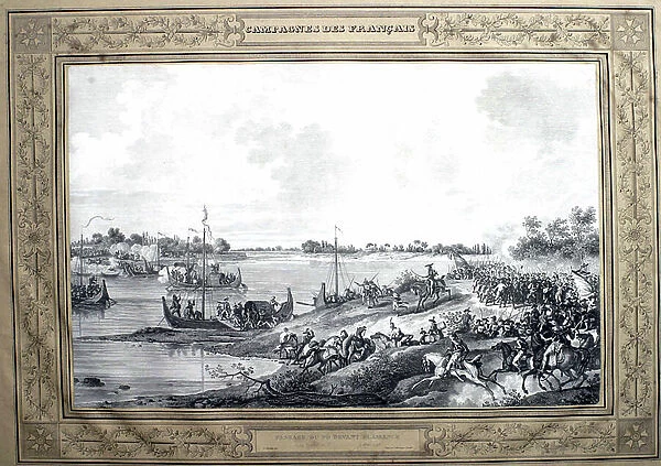 Napoleon's Army crossing the Po, May 9, 1796