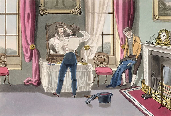 Negligence, plate 1 from The Necessary Qualifications of a Man of Fashion