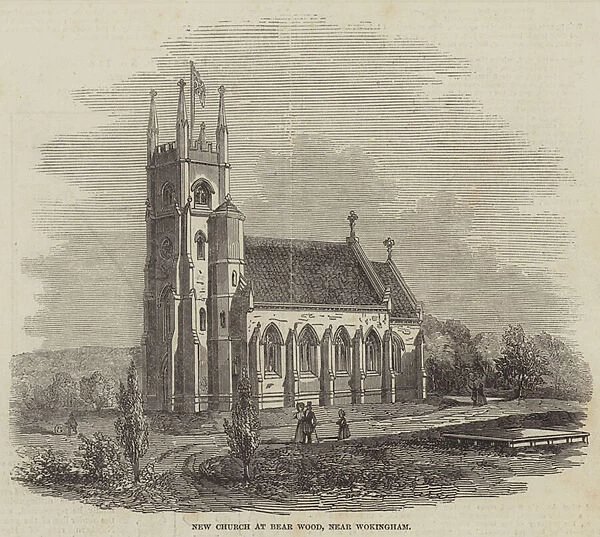 New Church at Bear Wood, near Wokingham (engraving)