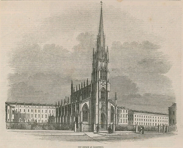 The new church at Paddington, London (engraving)