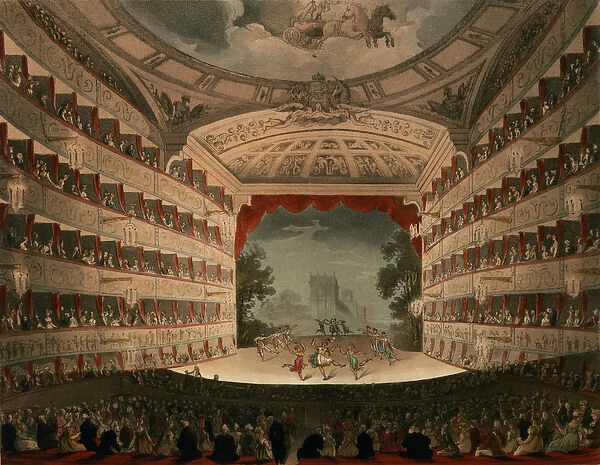 New Covent Garden Theatre, 1810, from Ackermanns Microcosm of London
