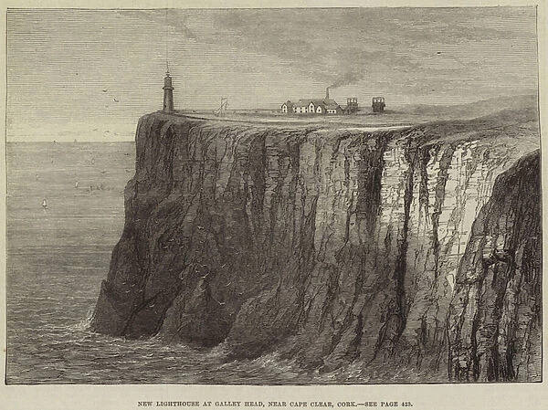 New Lighthouse at Galley Head, near Cape Clear, Cork (engraving)