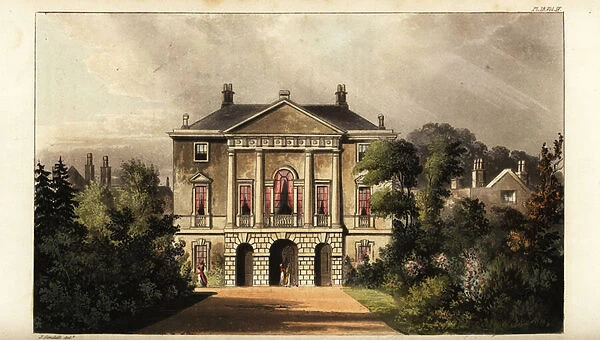 New Lodge or White Lodge, Richmond Park, 1823 (engraving)