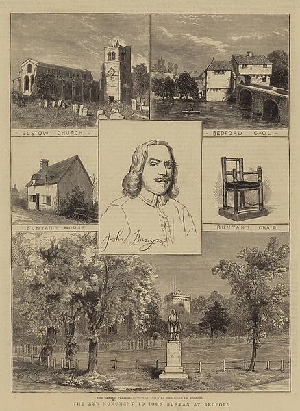 The New Monument to John Bunyan at Bedford (engraving)
