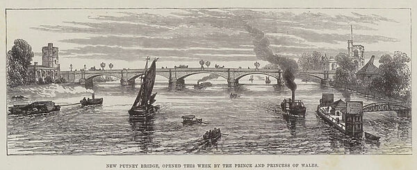 New Putney Bridge, opened this Week by the Prince and Princess of Wales (engraving)