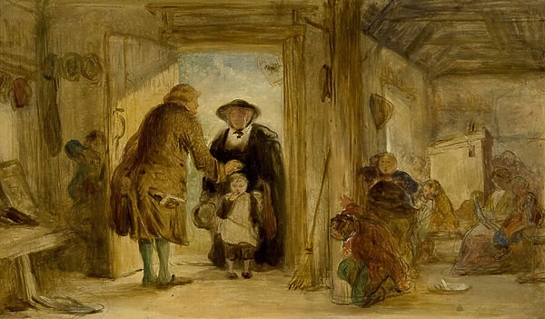 The New Scholar, A School, 19th century (oil on canvas)