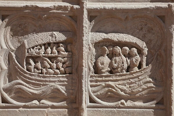 Noahs ark. Cycle of Adam and Eve, Auxerre Cathedral, 1260