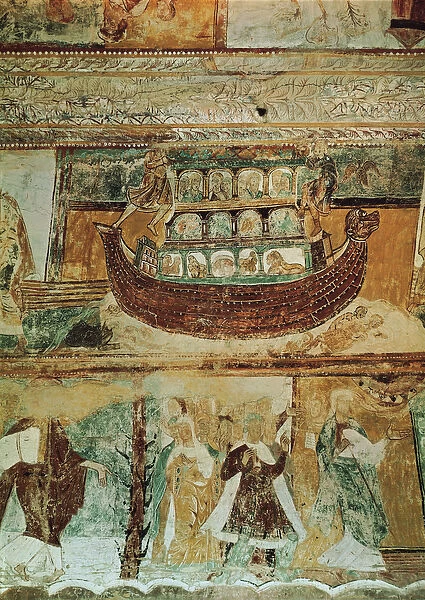 Noahs Ark During the Flood, c. 1100 (fresco)