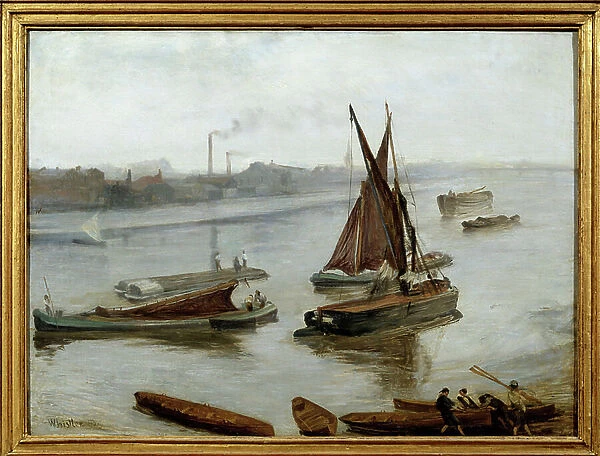 Nocturne: Blue and Gold - Old Battersea Bridge, 1863 (oil on canvas)