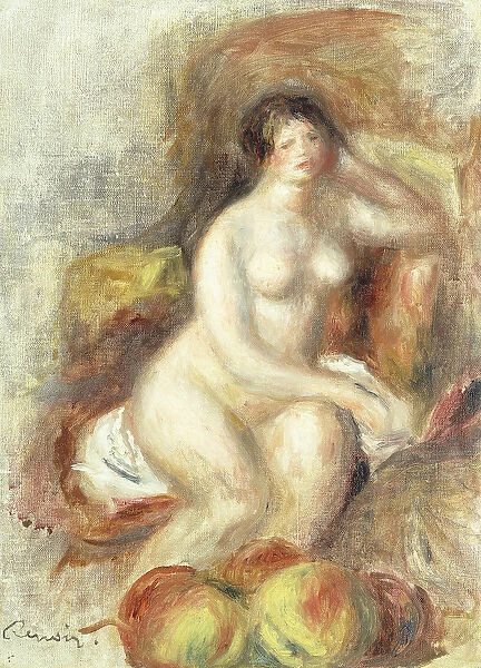 Nude Woman Sitting with Apples; Femme Nue Assise et Pommes, c. 1908 (oil on canvas)