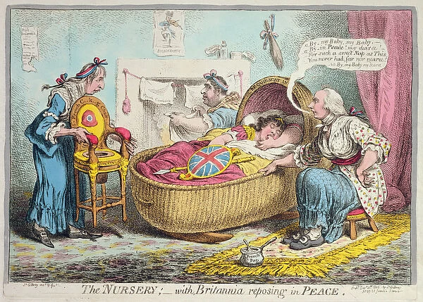 The Nursery! with Britannia reposing in Peace, published by Hannah Humphrey in 1802