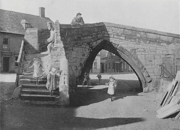 Old Bridge at Crowland, Lincolnshire (b  /  w photo)