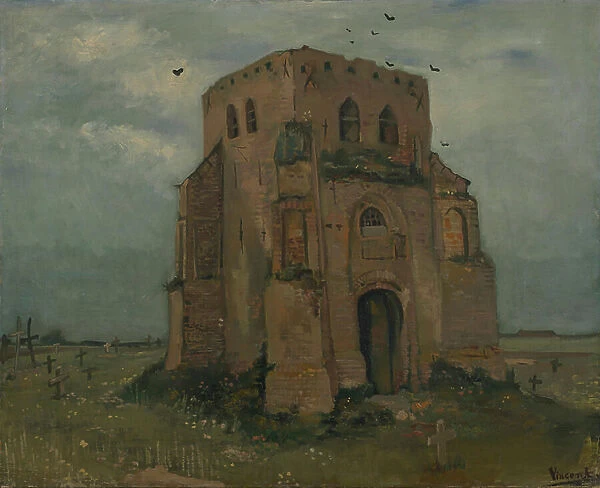 The Old Church Tower at Nuenen (The Peasants Churchyard), 1885 (oil on canvas)