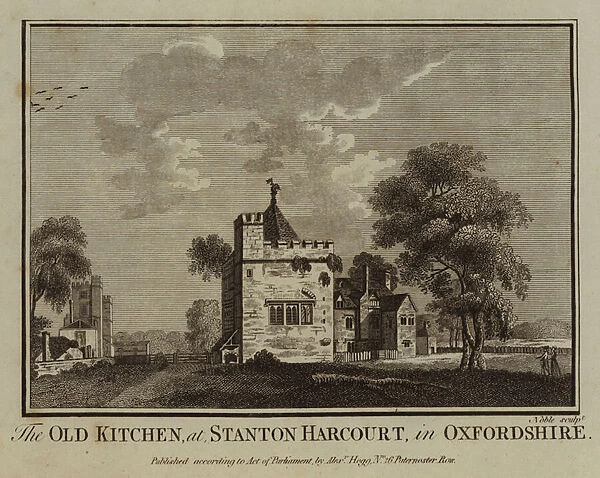 The Old Kitchen, at Stanton Harcourt, in Oxfordshire (engraving)