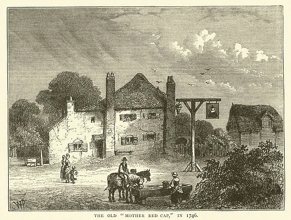 The Old 'Mother Red Cap, 'in 1746 (engraving)