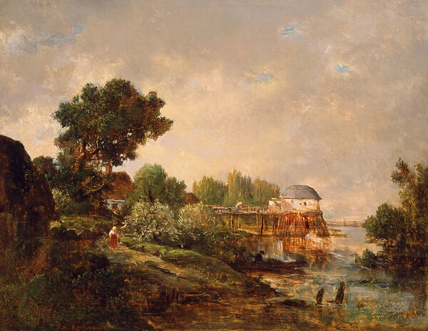 The Old Mill at Saint-Ouen, Paris, France (oil on canvas)
