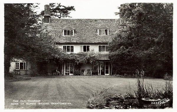 The Old Vicarage, Home of Rupert Brooke, Grantchester, Cambridge (b  /  w photo)