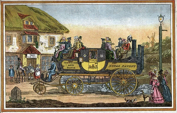 Omnibus Gurney. (engraving, middle 19th century)