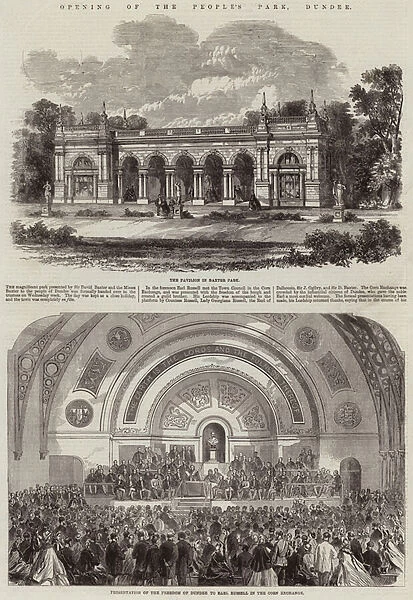 Opening of the Peoples Park, Dundee (engraving)