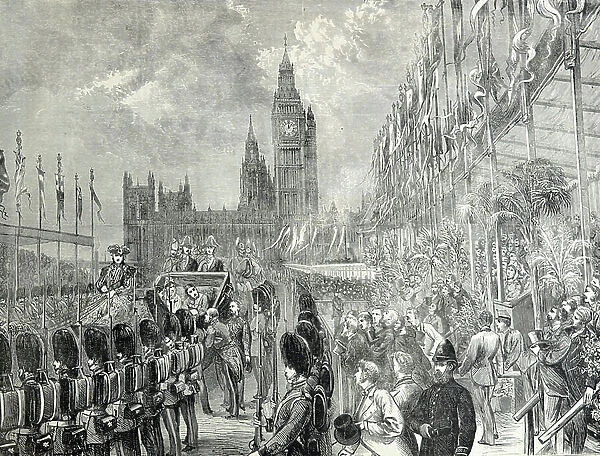 The Opening of the Victoria Embankment, 1870 (engraving)