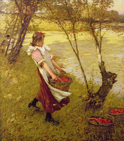 In the Orchard, Haylands, Graffham (oil on canvas)