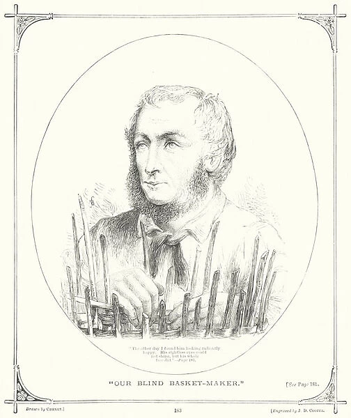 'Our Blind Basket-Maker'(engraving)